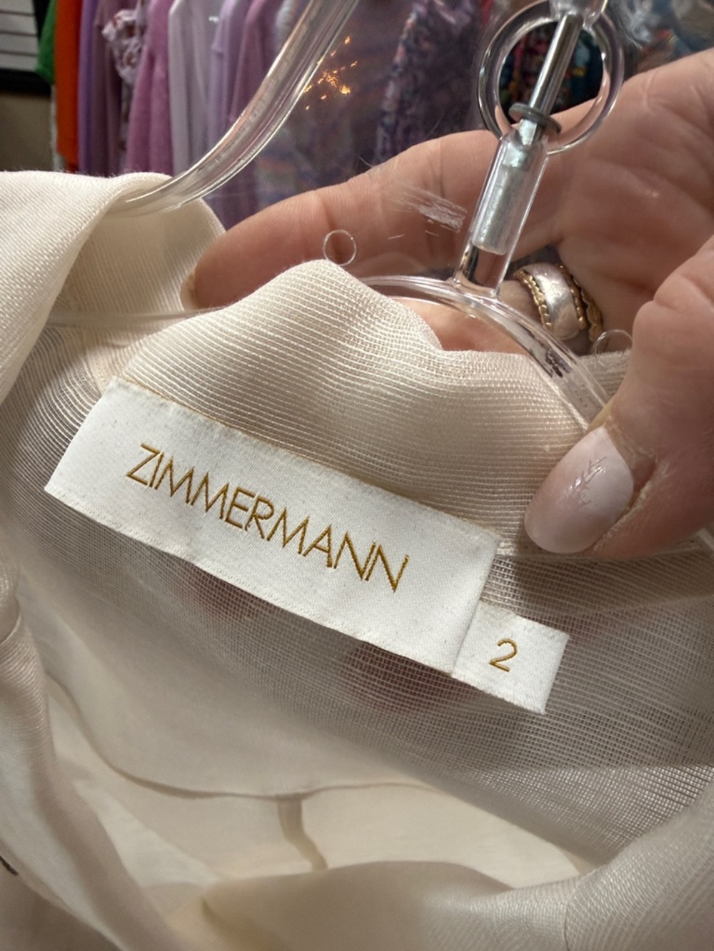 Zimmermann RARE Postcard Resort Belted Linen Silk Wide Leg Crop Jumpsuit 2/M/6-8 - Picture 8 of 11